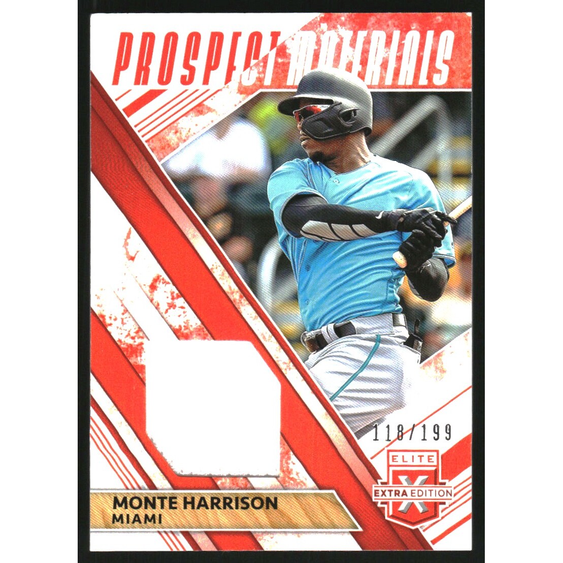 2019 Elite Extra Edition Prospect Materials Orange #29 Monte Harrison/199