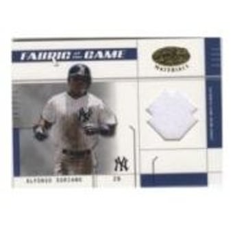 2003 Leaf Certified Materials Fabric of the Game #47BA Alfonso Soriano BA/100