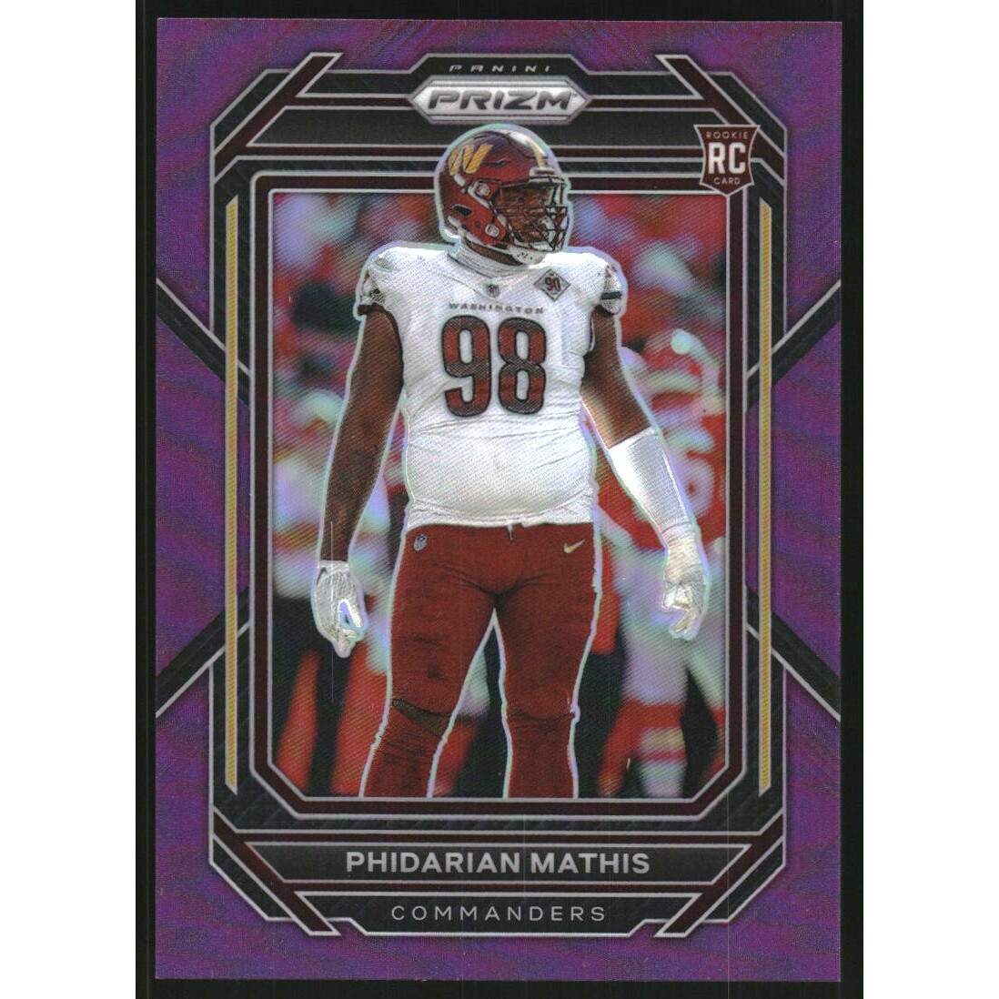 2022 Panini Prizm Prizms Purple #390 Phidarian Mathis