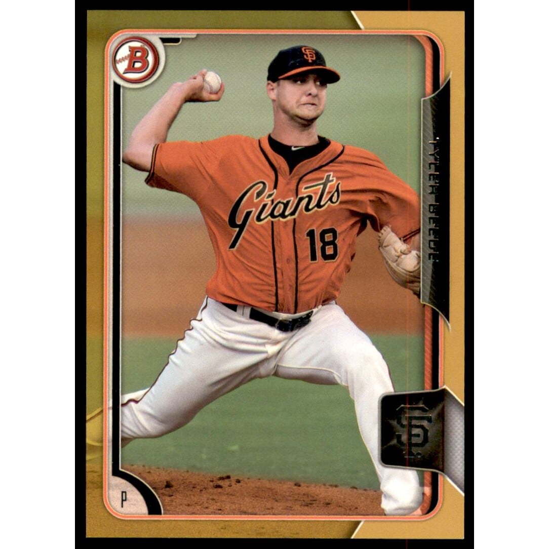 2015 Bowman Draft Gold #191 Tyler Beede. rookie card picture