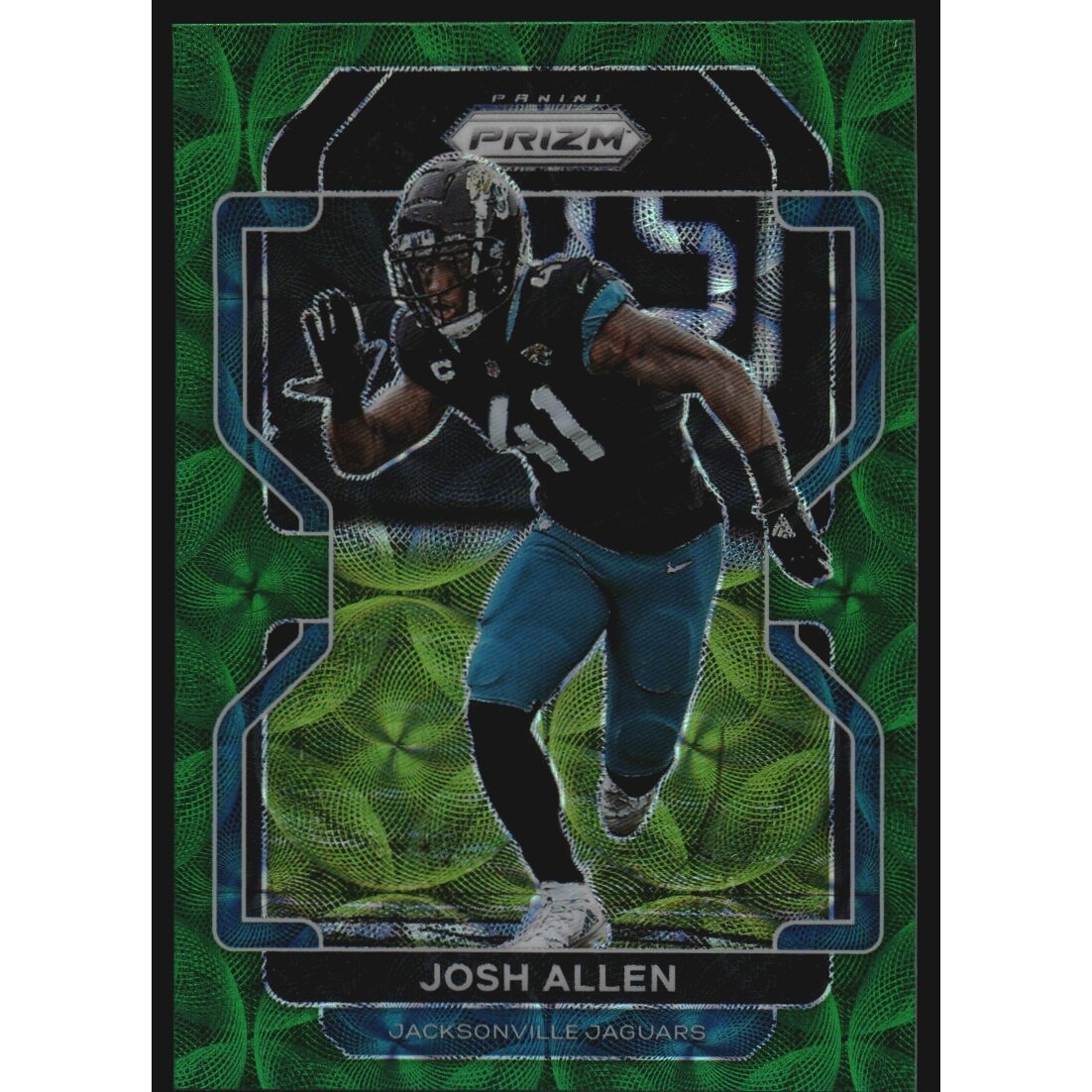 2021 Panini Prizm Prizms Green Scope #15 Josh Allen. rookie card picture