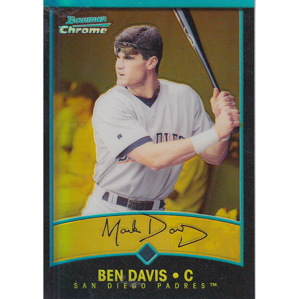 2001 Bowman Chrome Gold Refractors #232 Ben Davis. rookie card picture