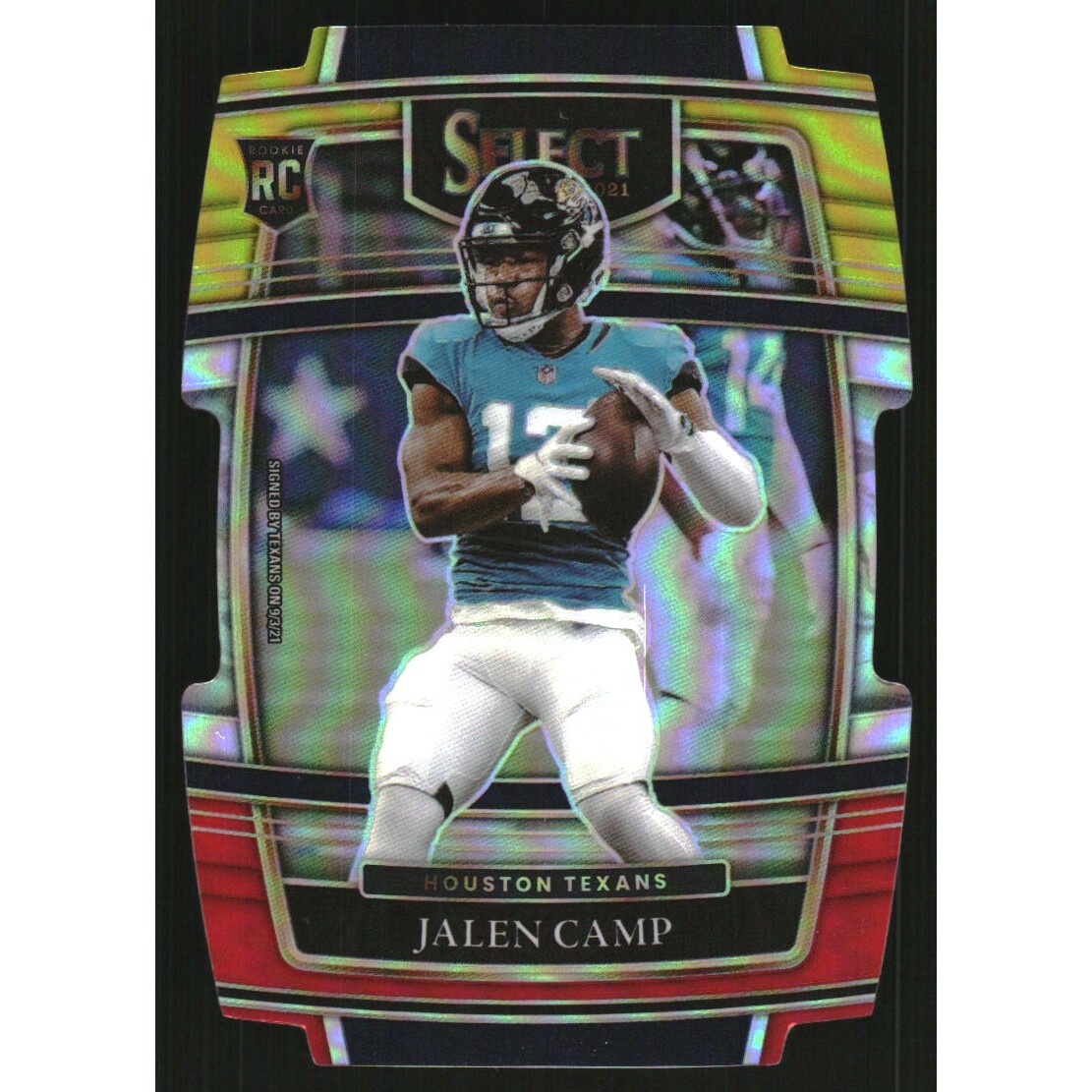 2021 Select Prizm Red and Yellow Die Cut #97 Jalen Camp
