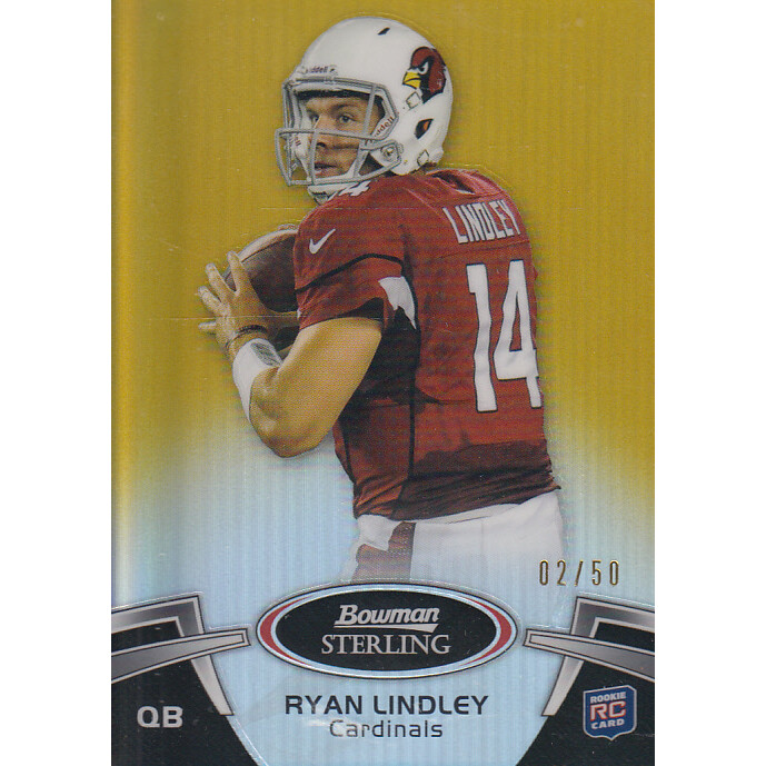 2012 Bowman Sterling Gold Refractors #65 Ryan Lindley. rookie card picture