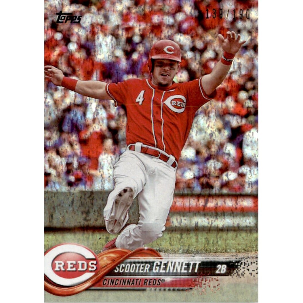 2018 Topps Factory Set Foilboard #153 Scooter Gennett. rookie card picture