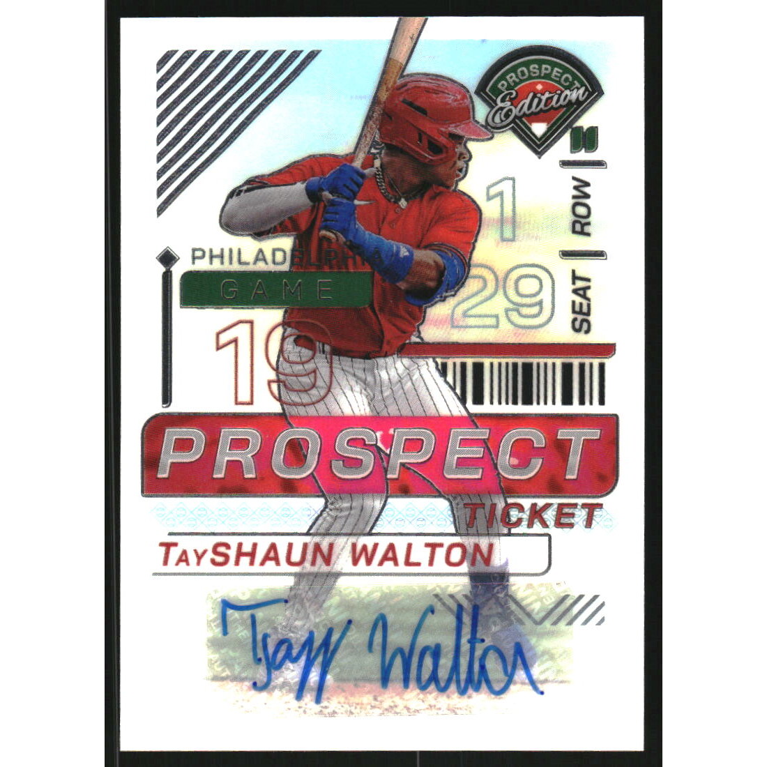 2024 Panini Prospect Edition Holo Prospect Ticket Signatures #51 TayShaun Walton