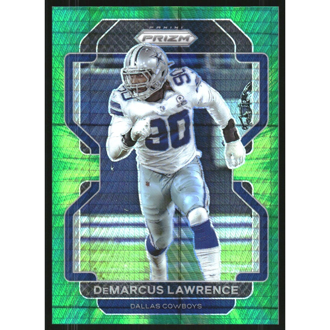 2021 Panini Prizm Prizms Hyper #244 DeMarcus Lawrence. rookie card picture