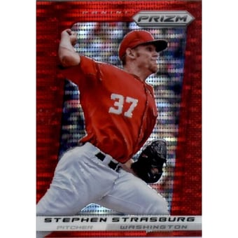 2013 Panini Prizm Prizms Red Pulsar #134 Stephen Strasburg