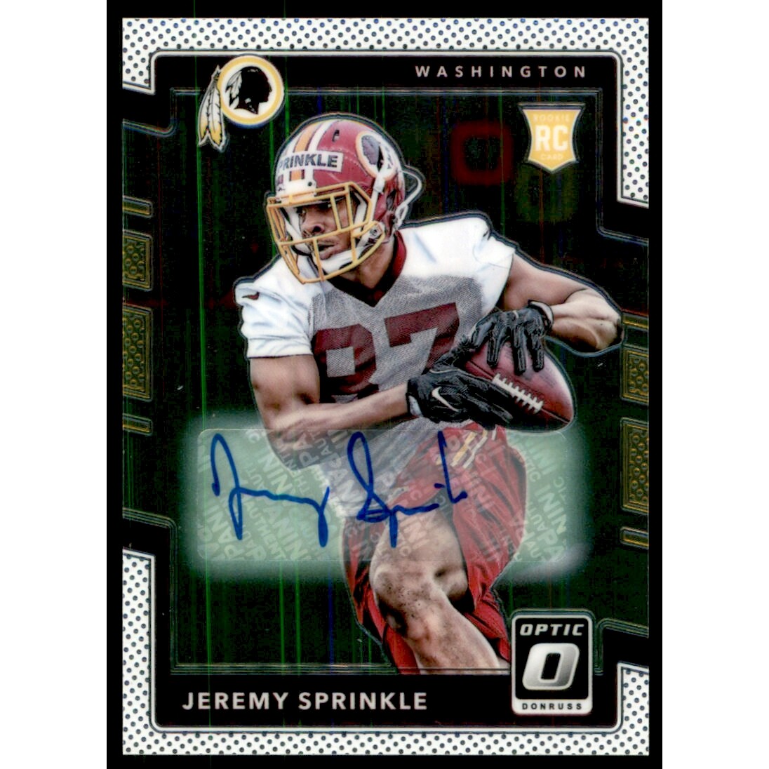 2017 Donruss Optic Rookie Autographs #115 Jeremy Sprinkle. rookie card picture