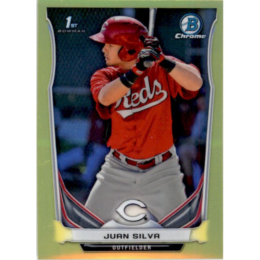 2014 Bowman Chrome Mini Factory Set Yellow Refractors #228 Juan Silva