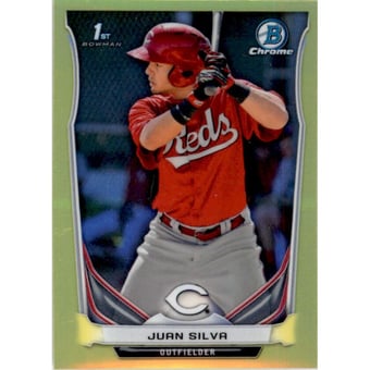 2014 Bowman Chrome Mini Factory Set Yellow Refractors #228 Juan Silva