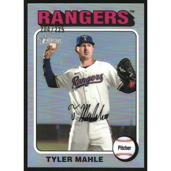 2024 Topps Heritage Chrome Silver Refractors #527 Tyler Mahle HN/225