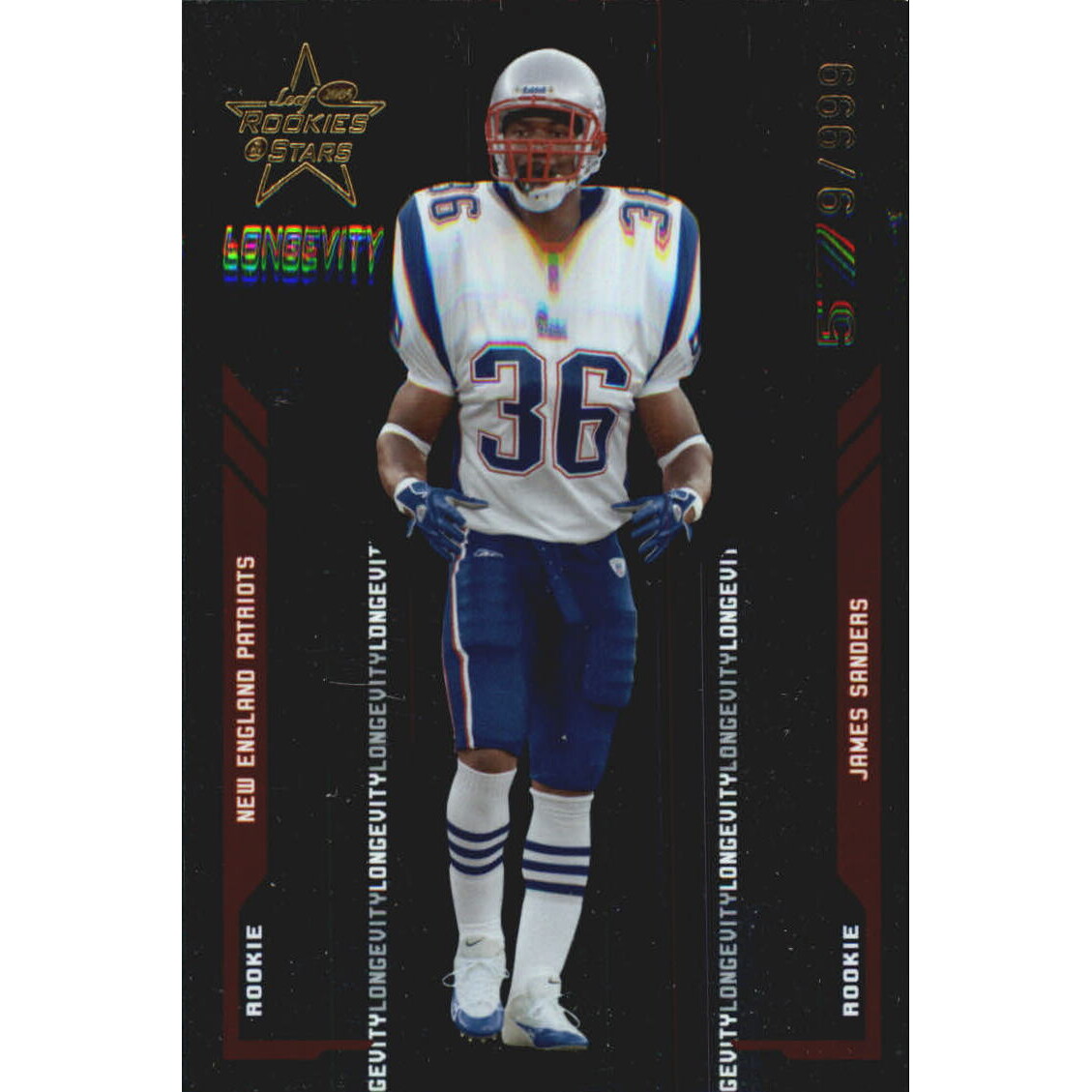 2005 Leaf Rookies and Stars Longevity Parallel #154 James Sanders