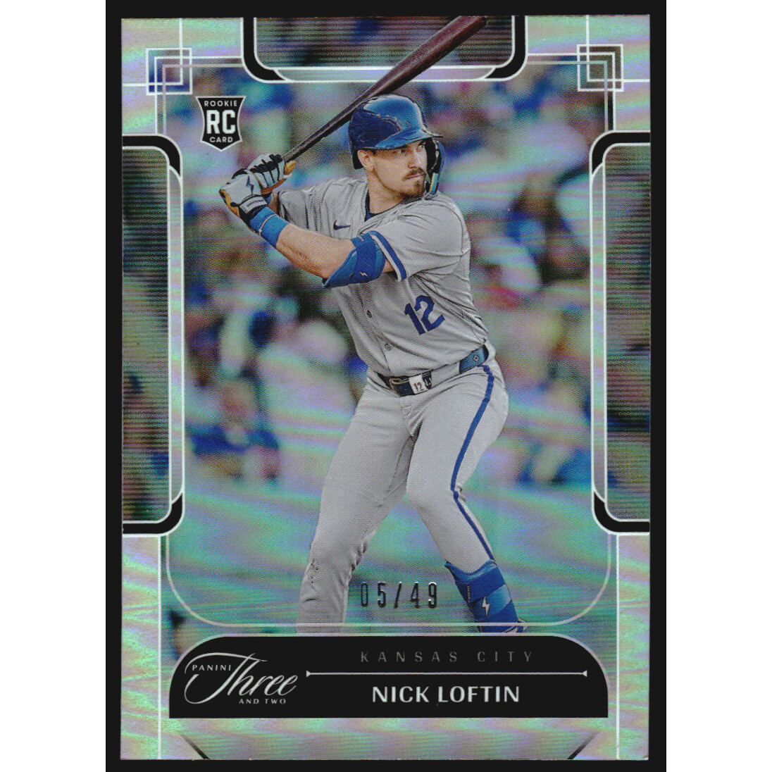 2024 Panini Three and Two Holo Silver #3 Nick Loftin. rookie card picture