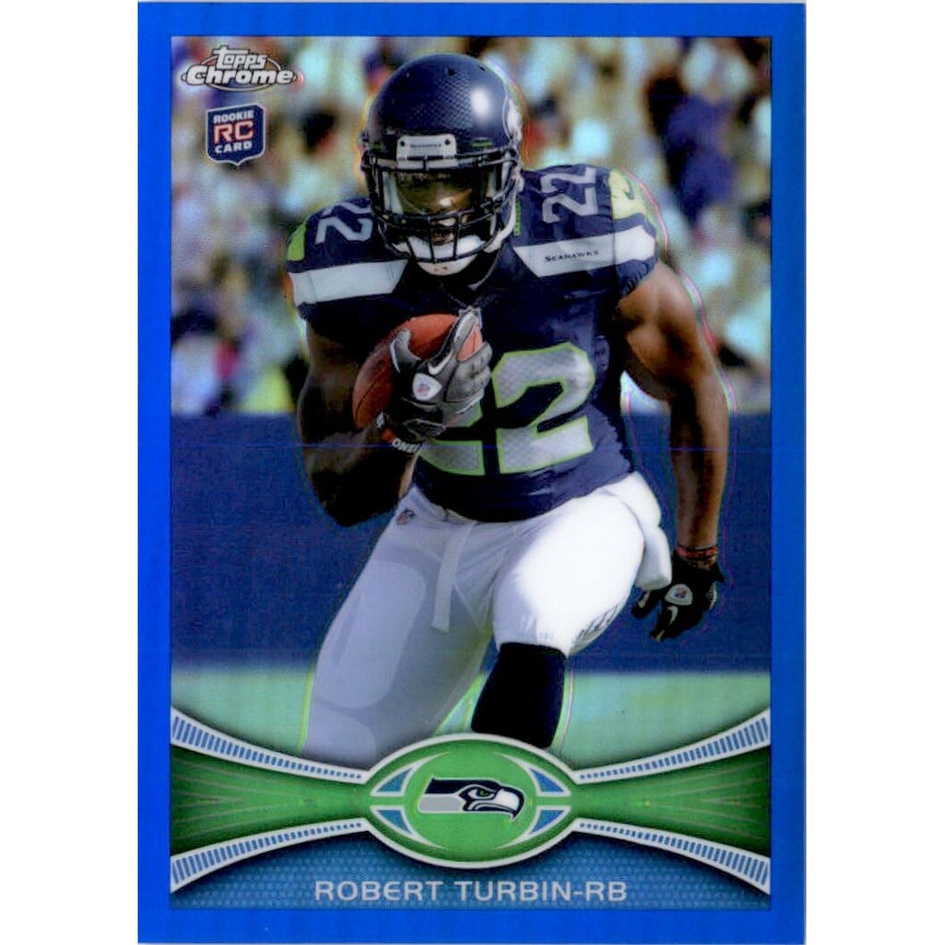 2012 Topps Chrome Blue Refractors #68 Robert Turbin. rookie card picture