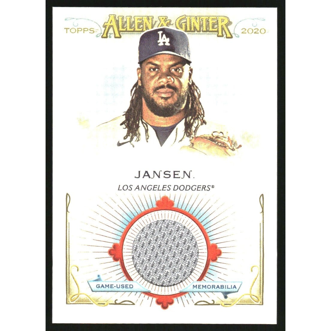 2020 Topps Allen and Ginter Relics #FSRBKJ Kenley Jansen B. rookie card picture