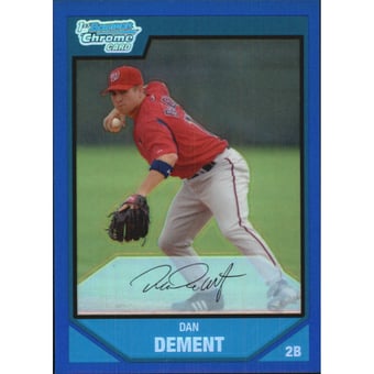 2007 Bowman Chrome Prospects Blue Refractors #BC80 Dan Dement