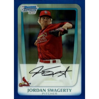 2011 Bowman Chrome Prospects Blue Refractors #BCP183 Jordan Swagerty