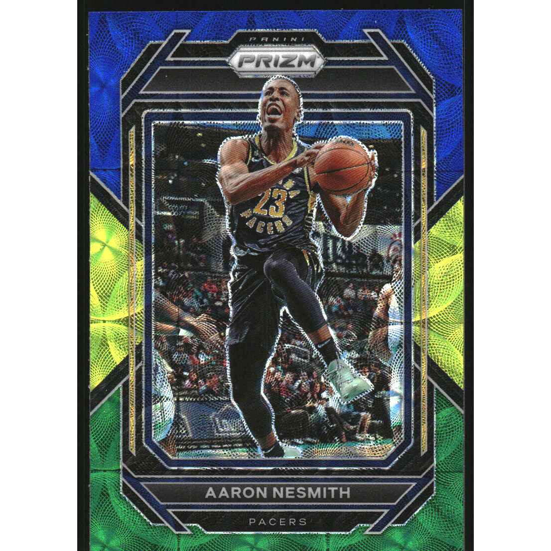 2022-23 Panini Prizm Prizms Choice Blue Yellow and Green #111 Aaron Nesmith