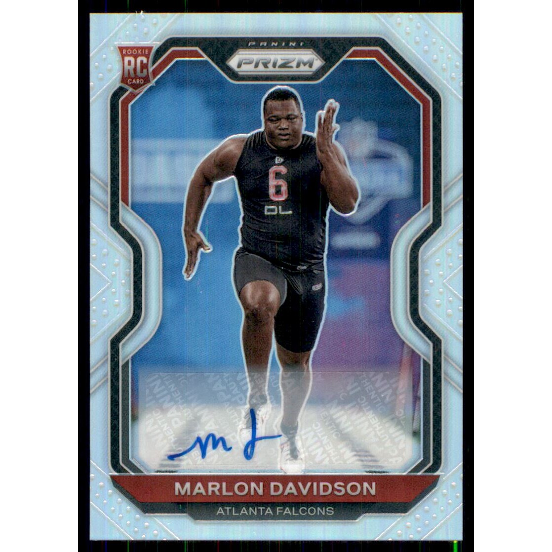 2020 Panini Prizm Rookie Autographs #347 Marlon Davidson. rookie card picture