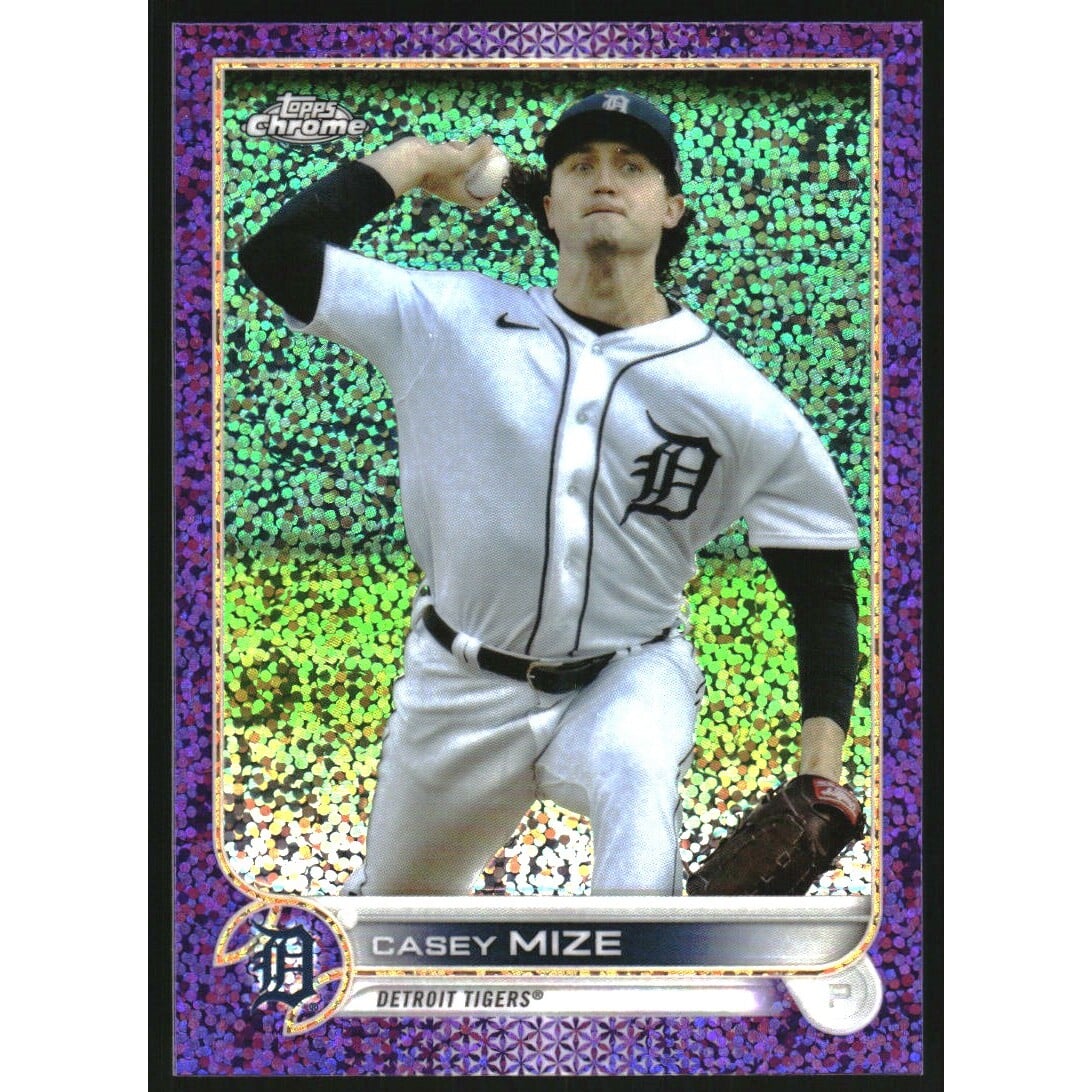 2022 Topps Chrome Purple Speckle Refractors #162 Casey Mize. rookie card picture