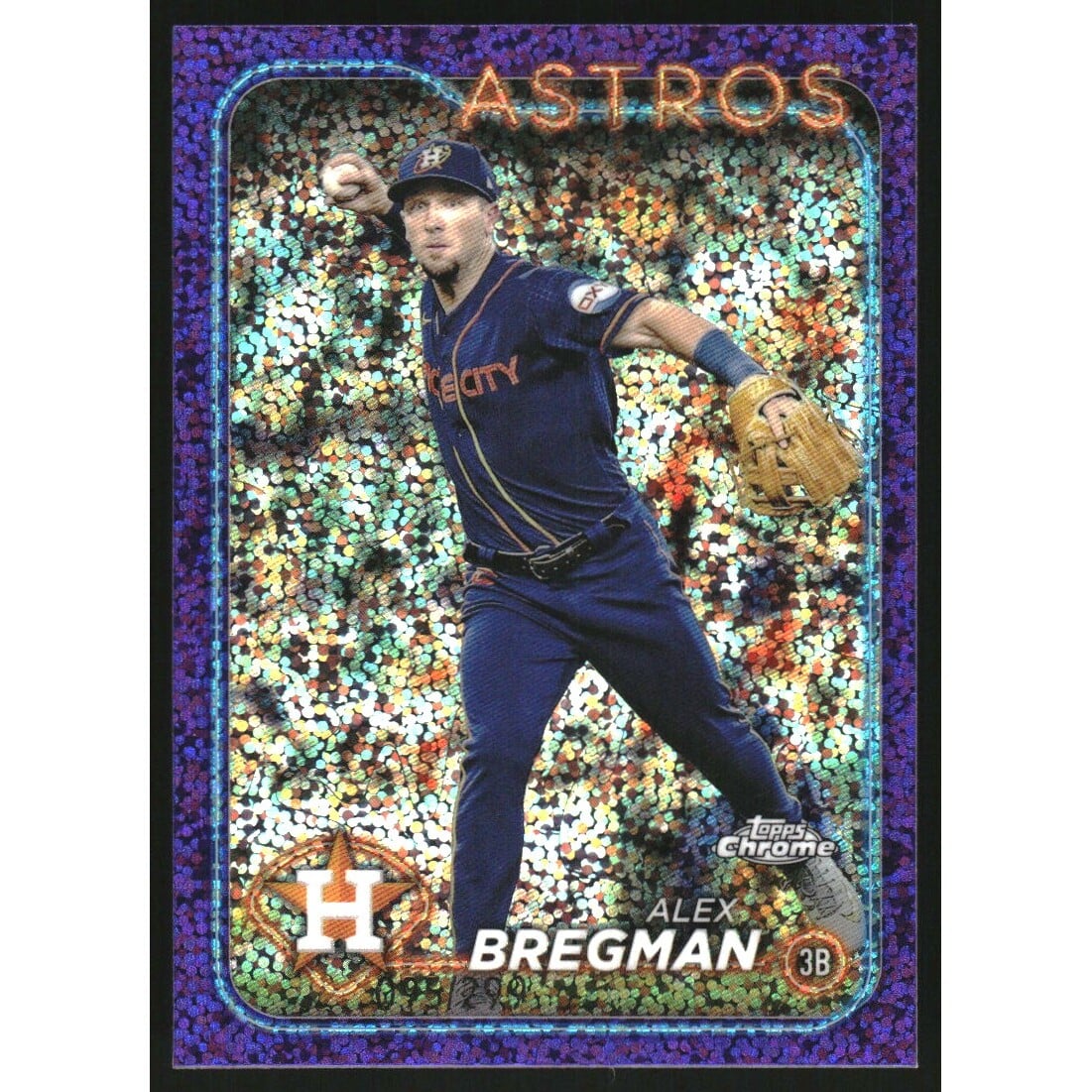 2024 Topps Chrome Purple Speckle Refractors #53 Alex Bregman. rookie card picture