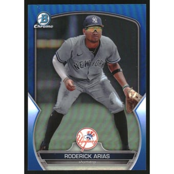 2023 Bowman Chrome Prospects Blue Refractors #BCP199 Roderick Arias