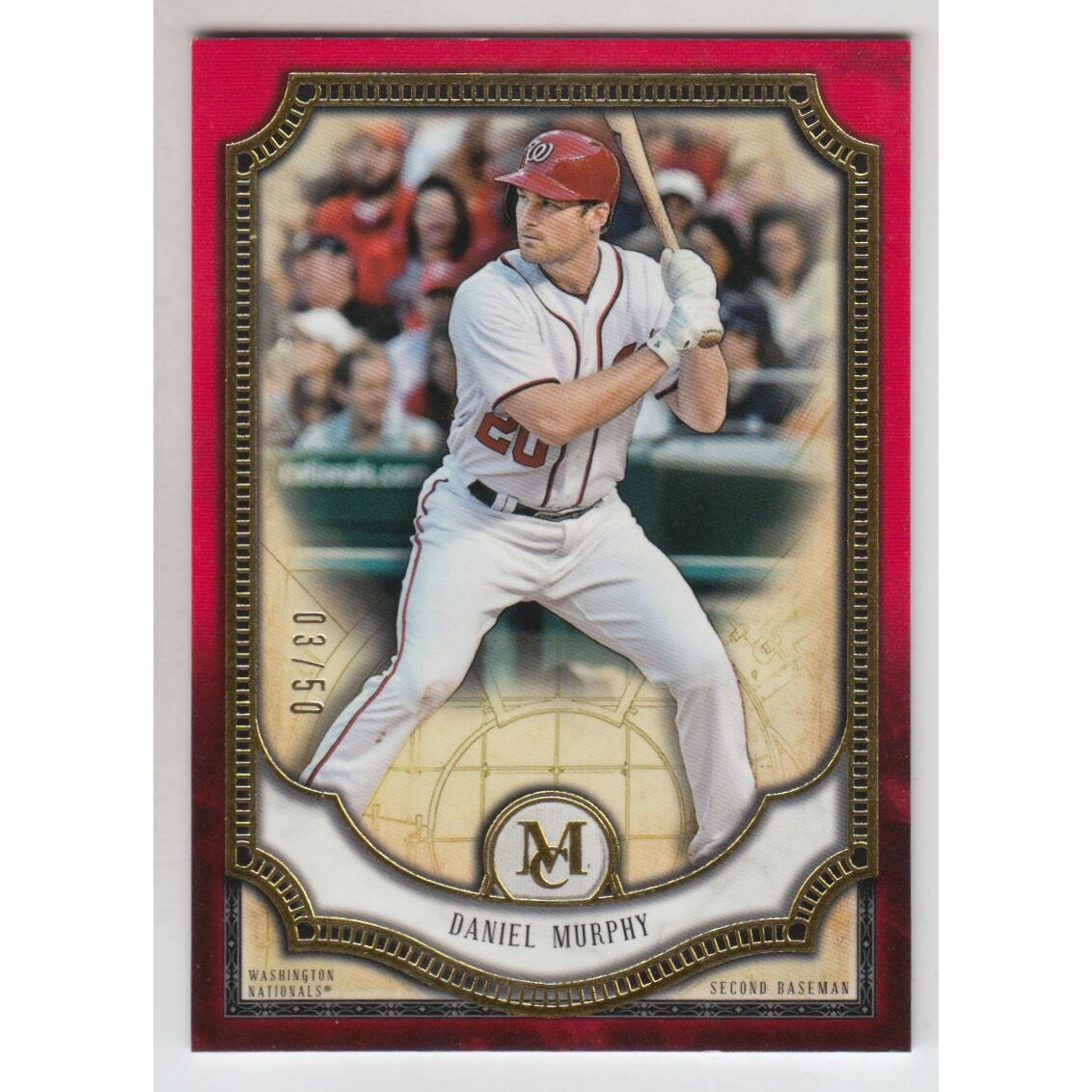 2018 Topps Museum Collection Ruby #44 Daniel Murphy. rookie card picture