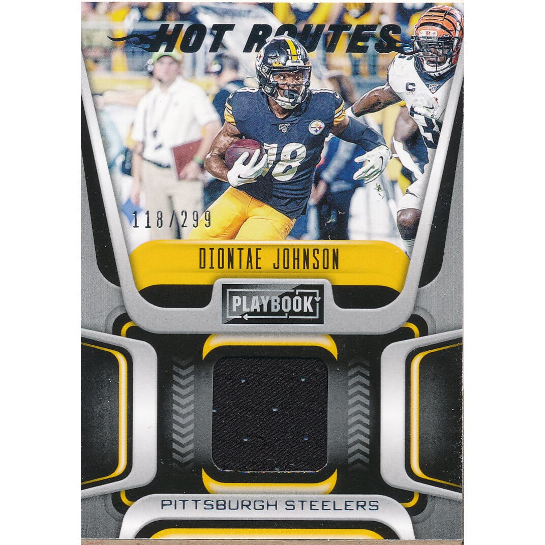 2020 Panini Playbook Hot Routes Jerseys #30 Diontae Johnson. rookie card picture