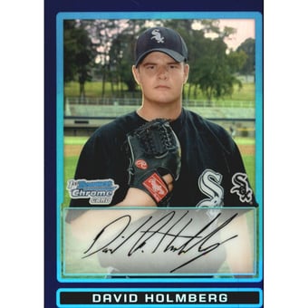 2009 Bowman Chrome Draft Prospects Purple Refractors #BDPP44 David Holmberg