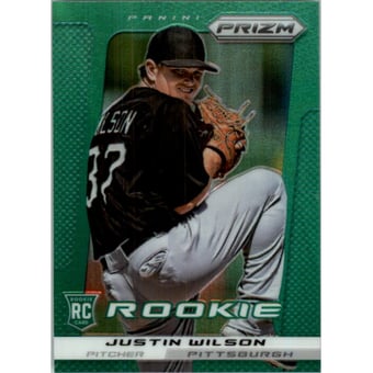 2013 Panini Prizm Prizms Green #297 Justin Wilson