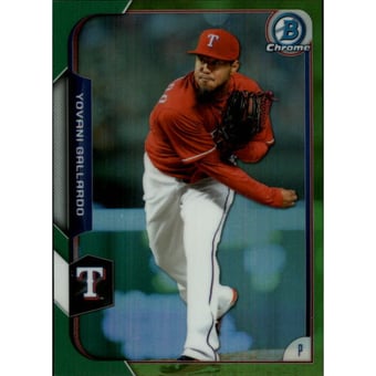 2015 Bowman Chrome Green Refractors #68 Yovani Gallardo