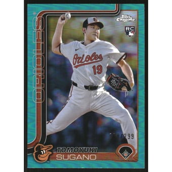 2025 Topps Chrome Teal Refractors #166 Tomoyuki Sugano