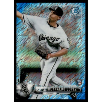 2017 Bowman Chrome Mini Blue Shimmer Refractors #27 Reynaldo Lopez