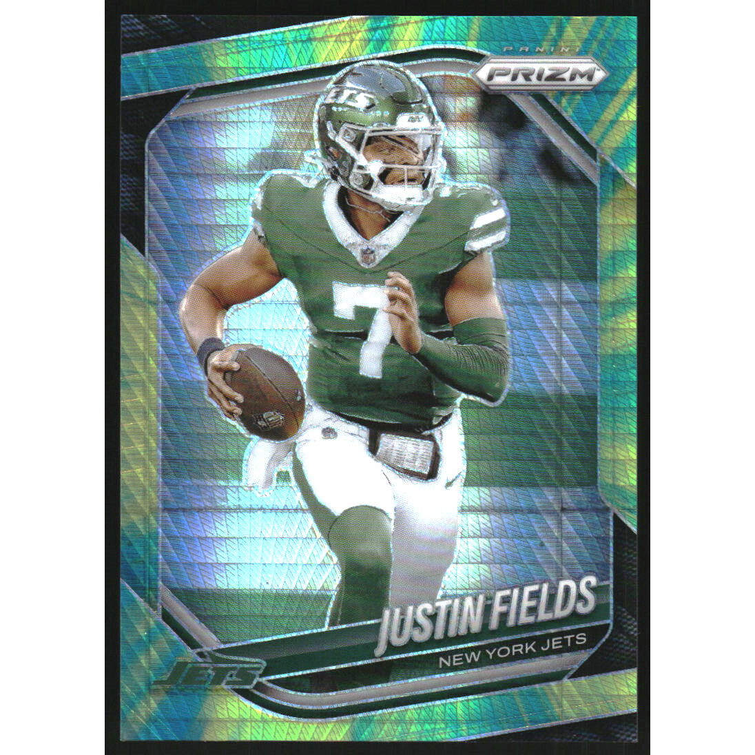 2025 Panini Prizm Prizms Hyper #218 Justin Fields