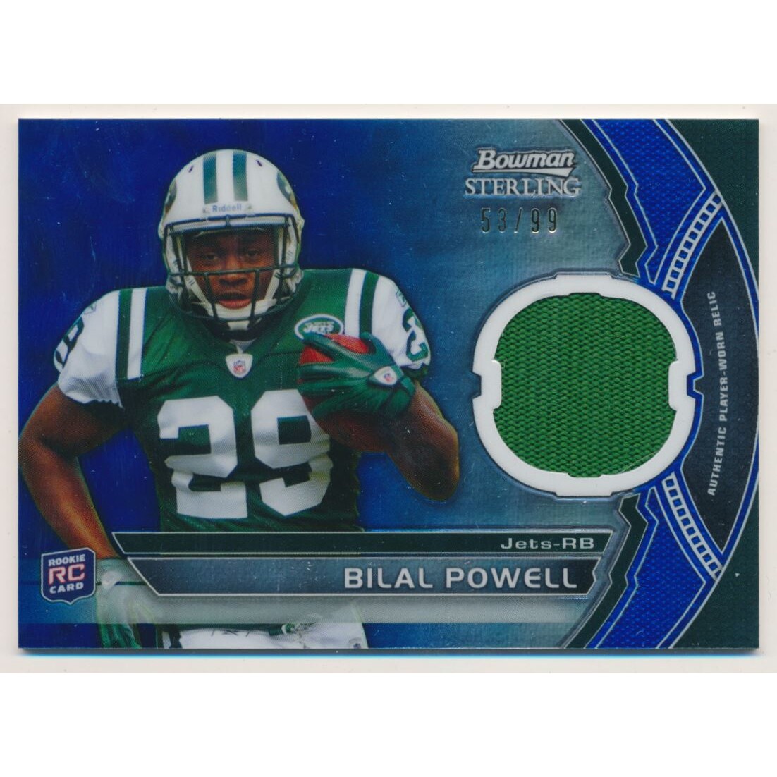 2011 Bowman Sterling Blue Refractors #BSRBP Bilal Powell JSY
