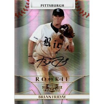 2008 Donruss Threads Signatures Gold #137 Brian Friday/100