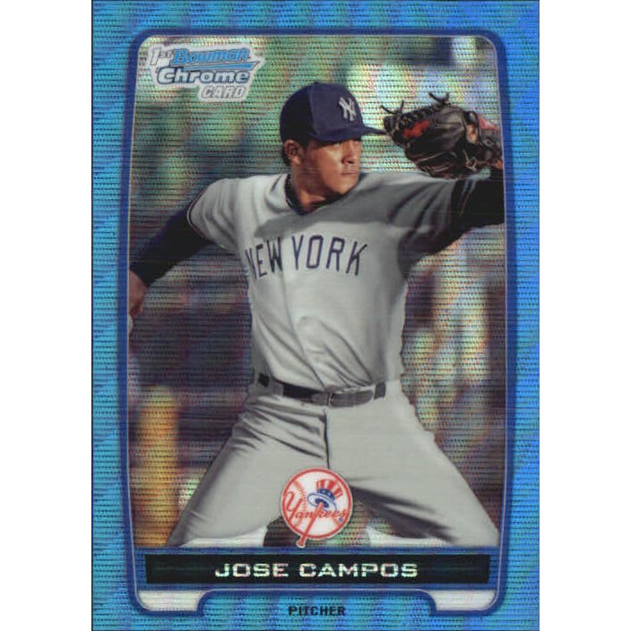 2012 Bowman Chrome Prospects Blue Wave Refractors #BCP15 Jose Campos