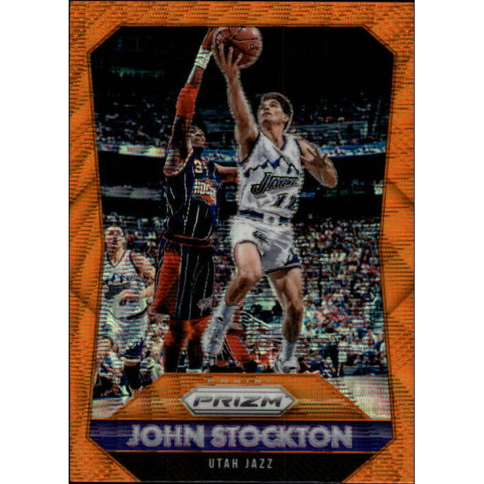 2015-16 Panini Prizm Prizms Orange Wave #277 John Stockton