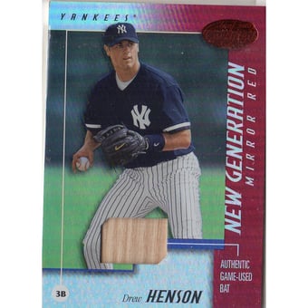 2002 Leaf Certified Mirror Red #151 Drew Henson NG Bat