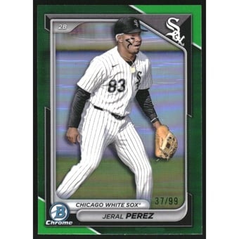2024 Bowman Chrome Draft Green Refractors #BDC154 Jeral Perez