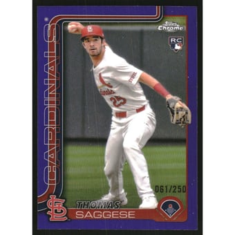 2025 Topps Chrome Purple Refractors #87 Thomas Saggese