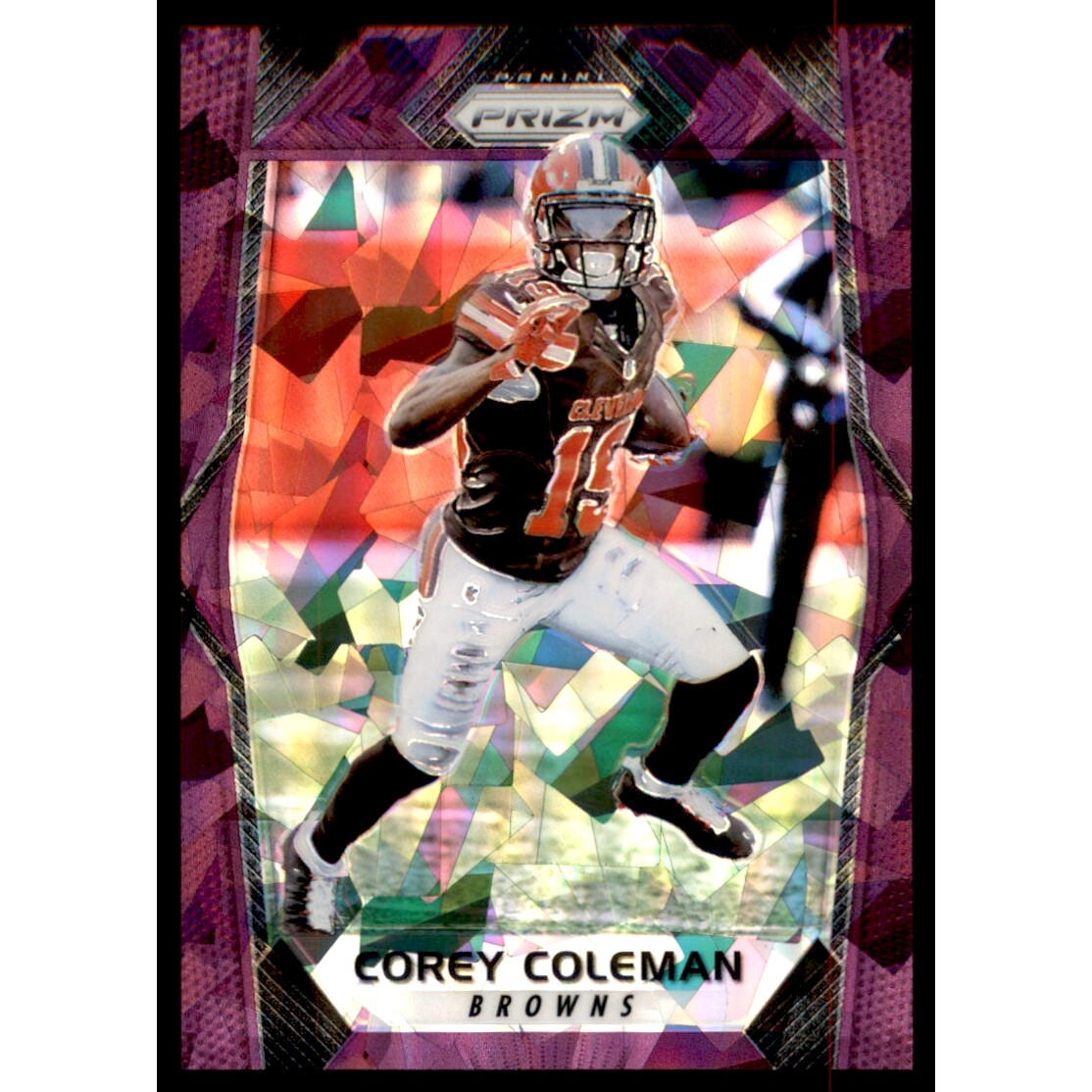 2017 Panini Prizm Prizms Purple Crystals #190 Corey Coleman