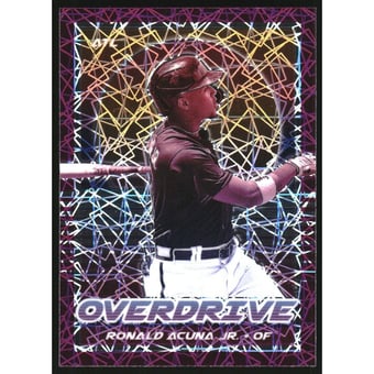 2021 Panini Overdrive Purple Velocity #20 Ronald Acuna Jr.