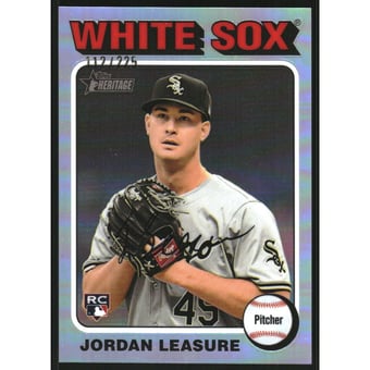 2024 Topps Heritage Chrome Silver Refractors #716 Jordan Leasure HN/225