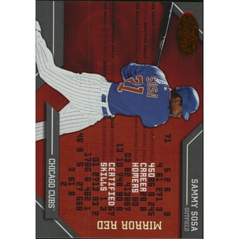 2002 Leaf Certified Skills Mirror Red #CS9 Sammy Sosa