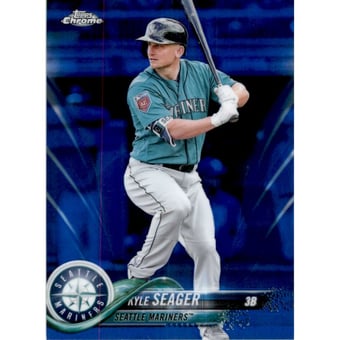 2018 Topps Chrome Blue Refractors #159 Kyle Seager
