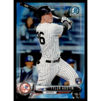 2017 Bowman Chrome Mini 70th Blue Refractors #86 Tyler Austin