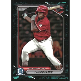 2024 Bowman Chrome Prospects Aqua Lunar Refractors #BCP13 Cam Collier