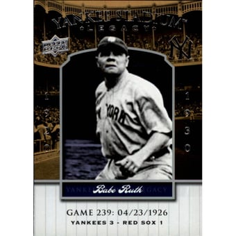 2008 Upper Deck Yankee Stadium Legacy Collection #239 Babe Ruth